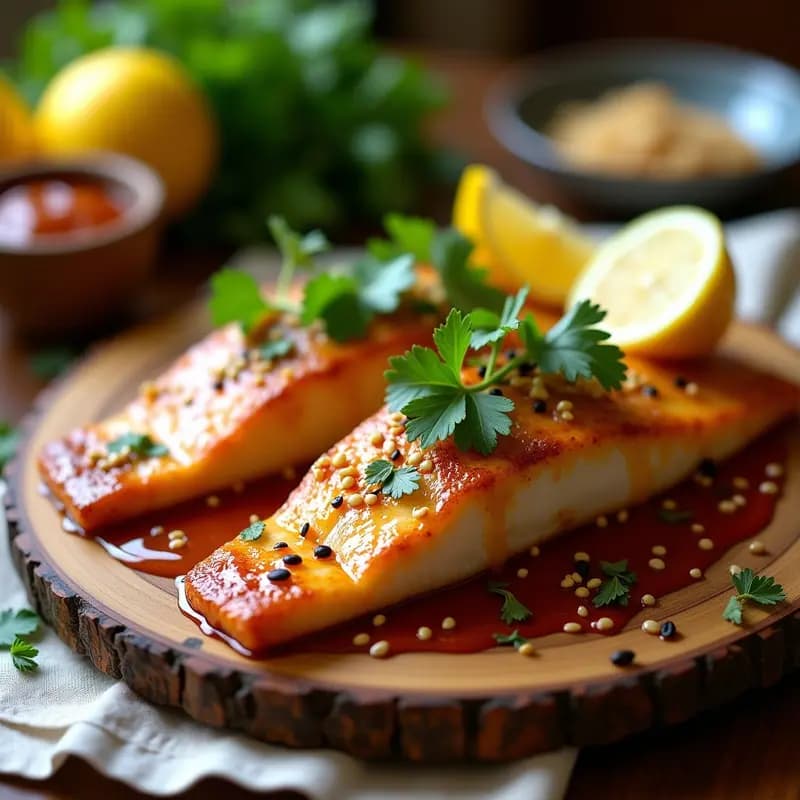 Barramundi al Horno con Salsa de Tamarindo y Cilantro: Receta Australiana en 25 Minutos