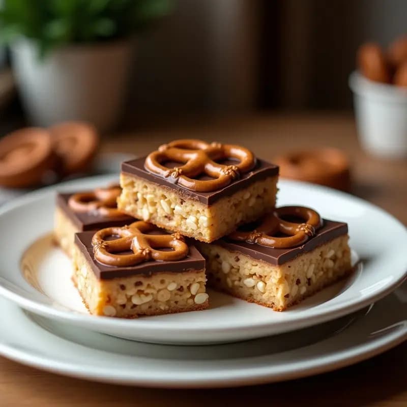 Barras de Cereal Caseras con Marshmallows, Chocolate y Pretzels: Snack de Emergencia Dulce