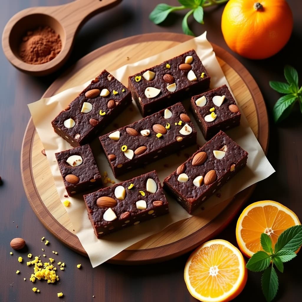 Barras Energéticas de Cacao y Semillas de Cáñamo con Toque de Naranja: Snack Keto y Crudivegano