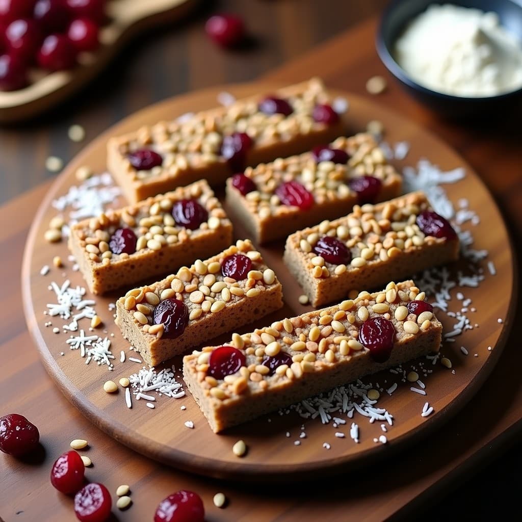 Barras Energéticas de Semillas de Cáñamo y Arándanos: Postre Sin Horno y Keto