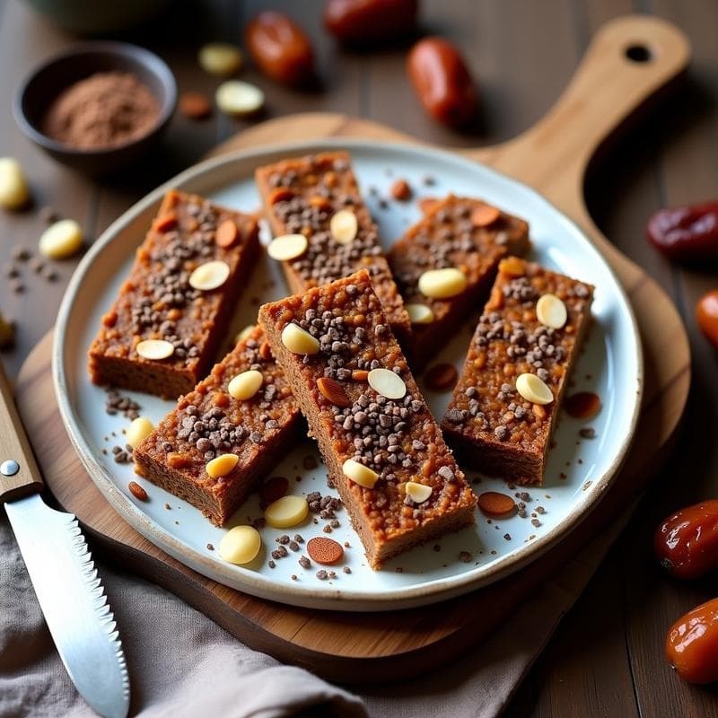 Barras Energéticas de Dátiles y Nueces con Semillas de Chía: Snack Vegano y Keto