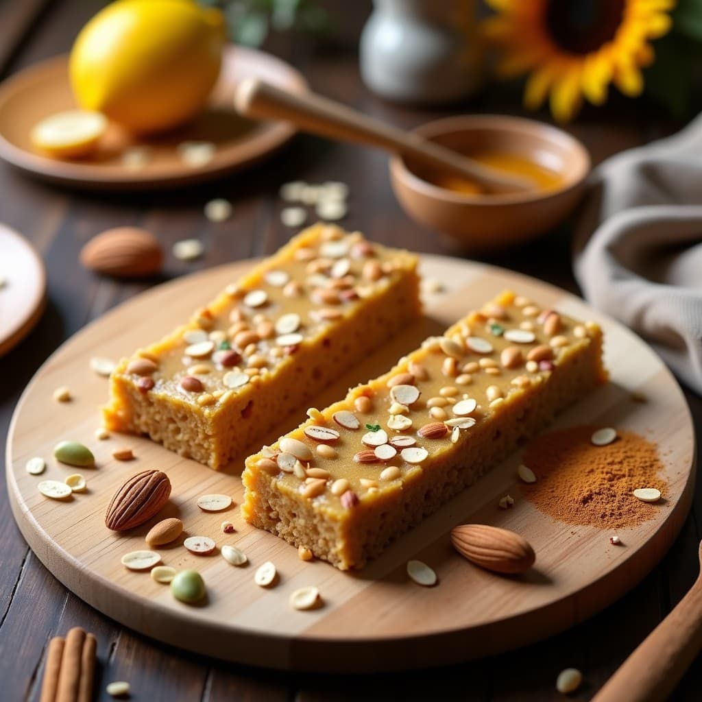 Barras de Energía de Semillas de Girasol y Miel de Agave: Snack Vegano y Sin Horno para Tupper