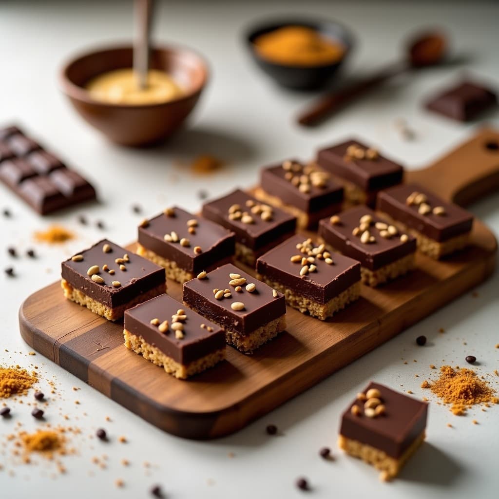 Barras de Energía de Semillas de Girasol y Tahini con Cobertura de Chocolate 85%: Snack Keto y Vegano