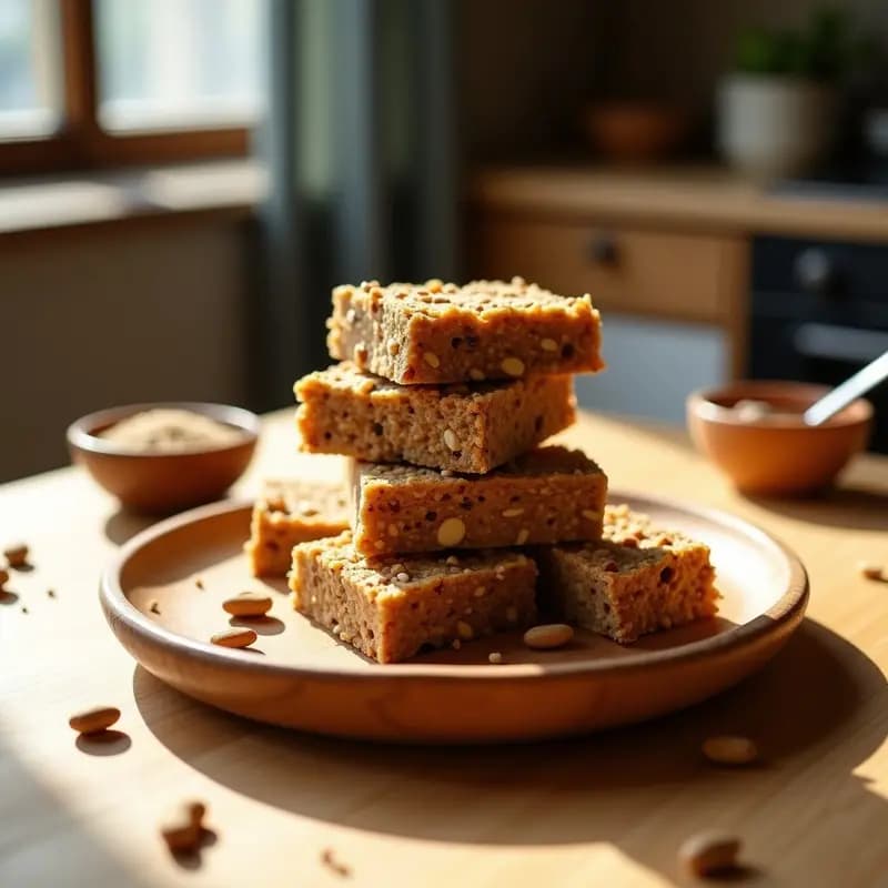 Barrritas de Proteína de Cacahuete y Semillas: Snack Vegano Sin Horno y Sin Azúcar