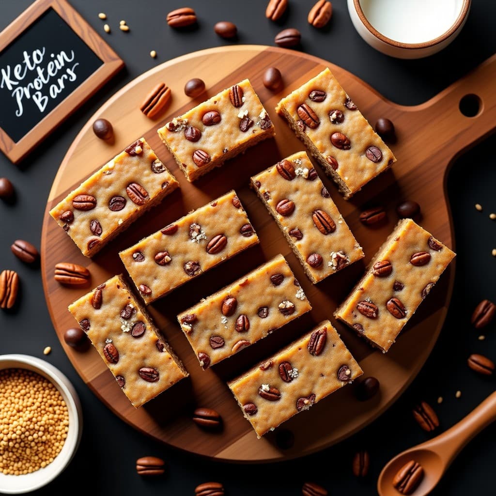 Barras de Proteína de Café y Nueces: Snack Keto Sin Horno y Sin Azúcar