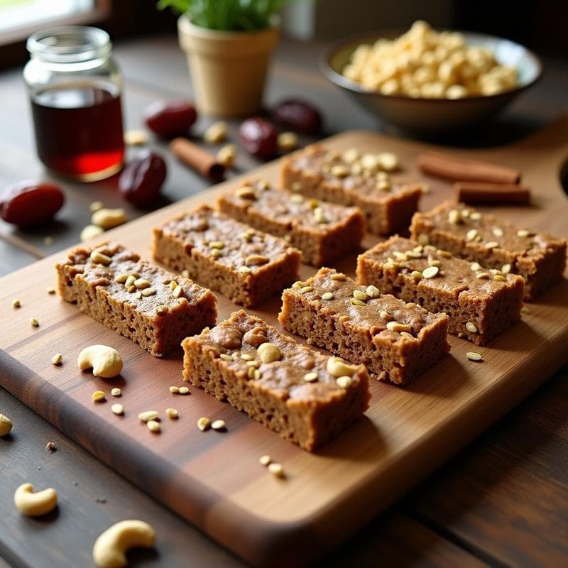Barras de Proteína de Semillas de Cáñamo y Dátiles: Snack Energético Sin Cocción