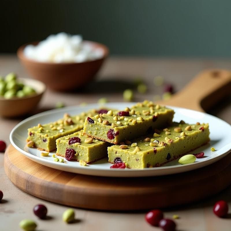 Barrritas de Proteína de pistacho y Arándanos: Snack Keto Sin Azúcar para Post-Entreno
