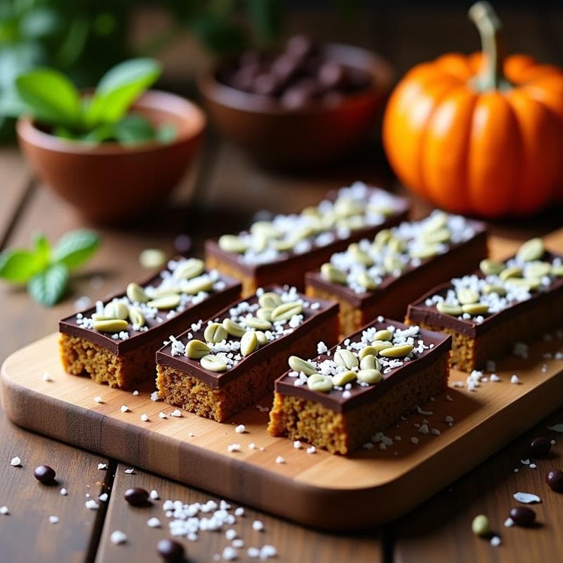 Barrritas de Proteína de Semillas de Calabaza y Chocolate: Snack Keto Sin Horno