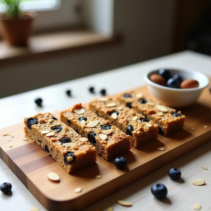 Barras de Cereales de Trigo Sarraceno y Arándanos: Snack Sin Gluten para Tupper