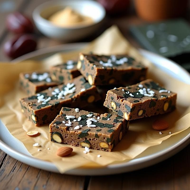 Barritas Energéticas de Algas y Dátiles: Snack Vegano Crudivegano Sin Horno