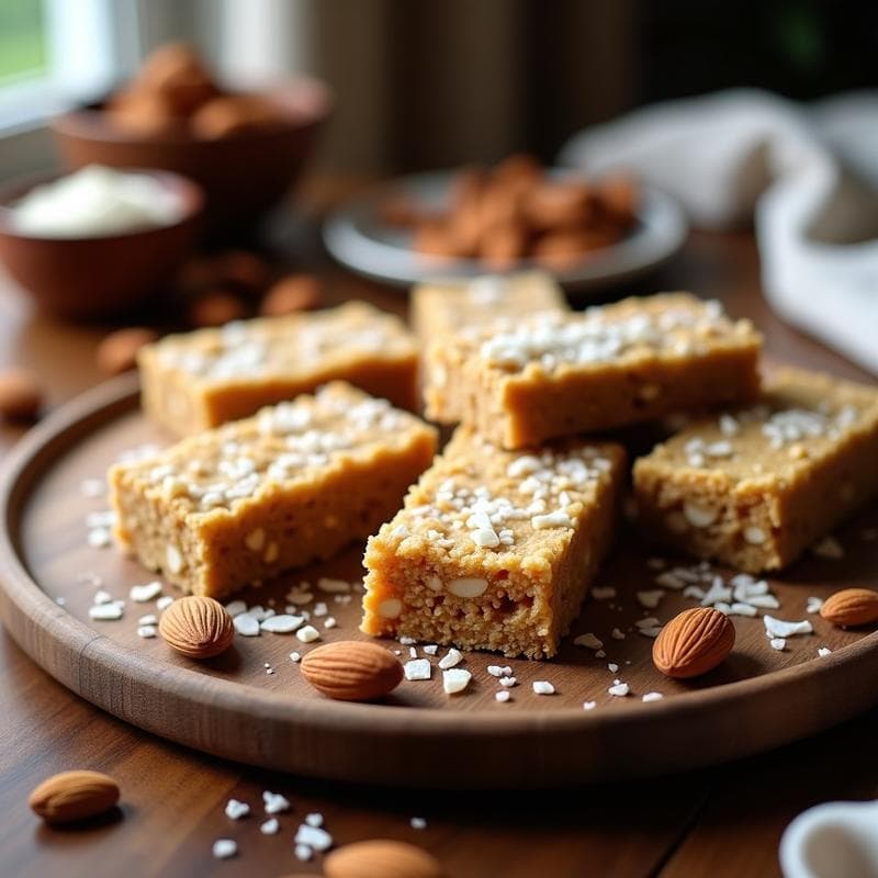 Barritas de Almendra y Dátiles con Esencia de Vainilla: Snack Energético Vegano y Sin Azúcar