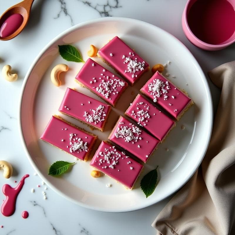 Barritas Crudiveganas de Anacardos y Lucuma con Cobertura de Chocolate Rubí: Postre Sin Horno