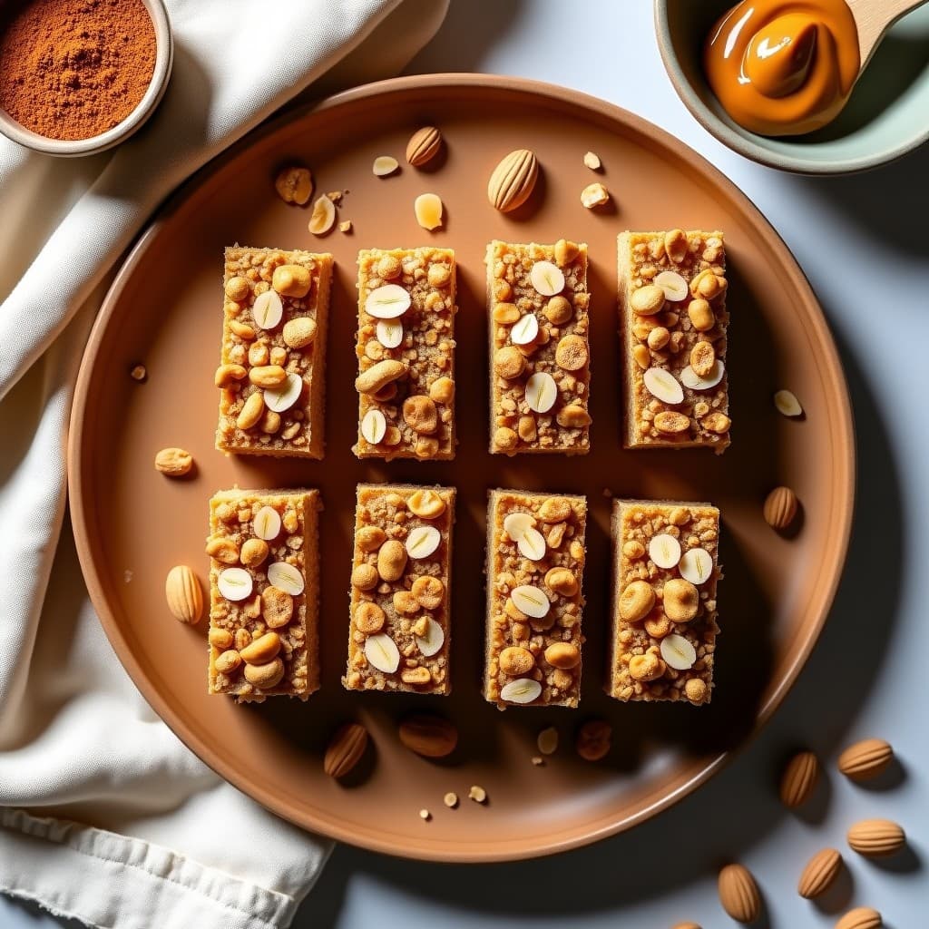 Barritas de Avena y Polvo de Lucuma con Topping de Cacahuete: Snack Peruano Alto en Fibra