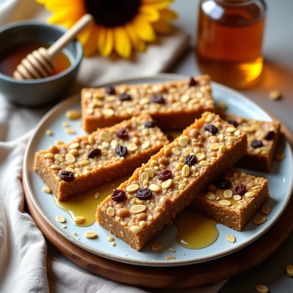 Barritas Energéticas de Avena, Miel y Semillas de Girasol: Desayuno o Snack en Tupper