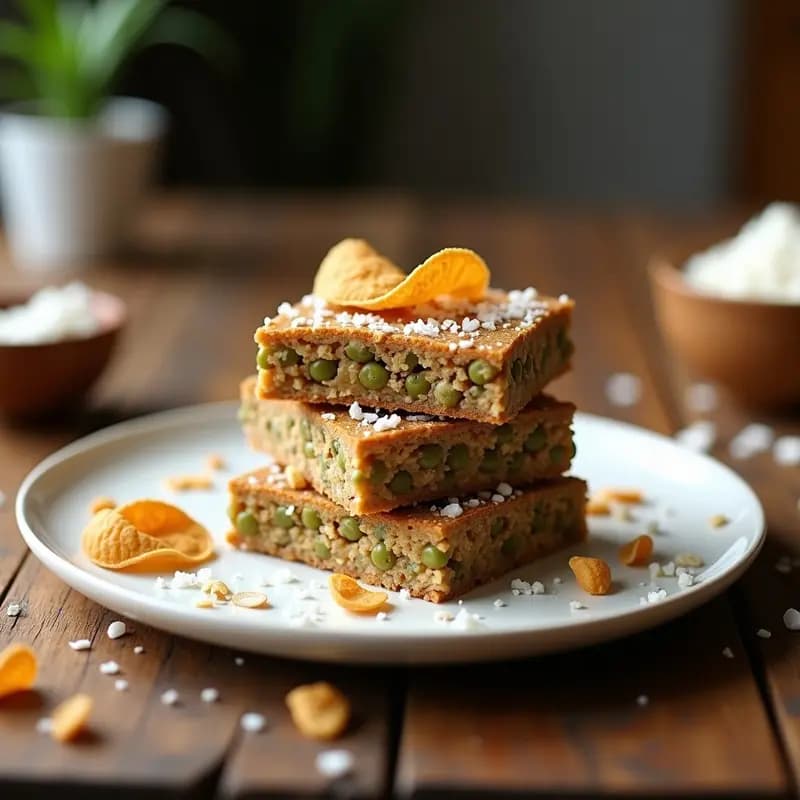 Barritas de Avena y Proteína de Guisante con Chips de Coco: Snack Vegano para Post-Entrenamiento