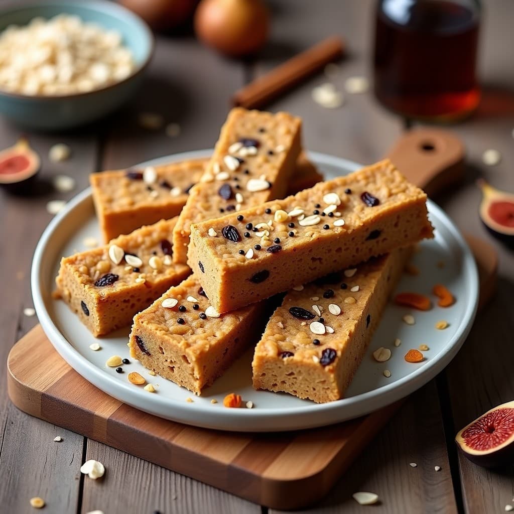 Barritas de Avena y Proteína con Trozos de Higos: Desayuno Alta en Fibra y Energía