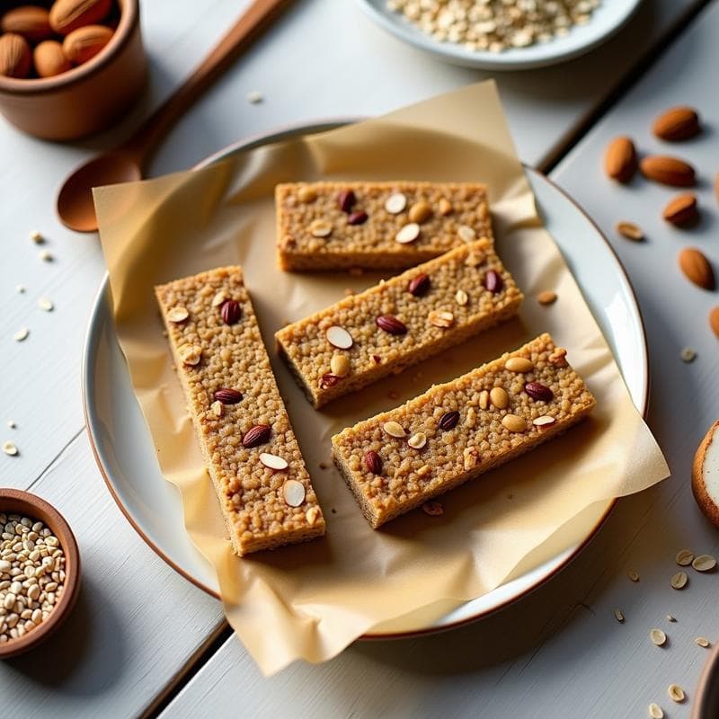 Barritas de Avena y Semillas de Chía: Snack Saludable y Sin Azúcar para Tupper