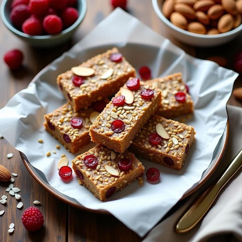 Barritas de Semillas de Cáñamo y Arándanos Liofilizados: Snack Crudivegano para Tupper