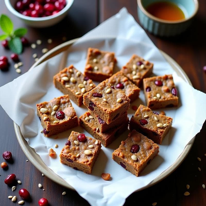 Barritas de proteína de cáñamo y arándanos: Snack vegano sin horno y bajo en carbohidratos