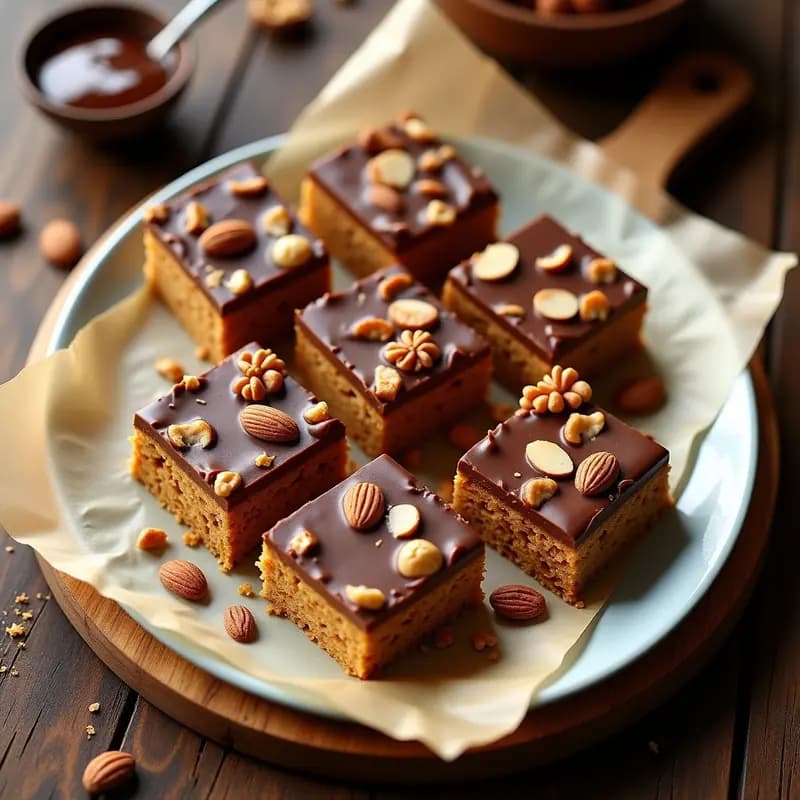 Barritas de Cereal Caseras con Chocolate, Caramelo y Frutos Secos: Snack Energético para Cualquier Momento
