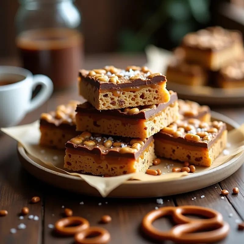 Barritas de Cereal Caseras con Chocolate, Caramelo y Pretzels: SnackUltradulce para Any Time