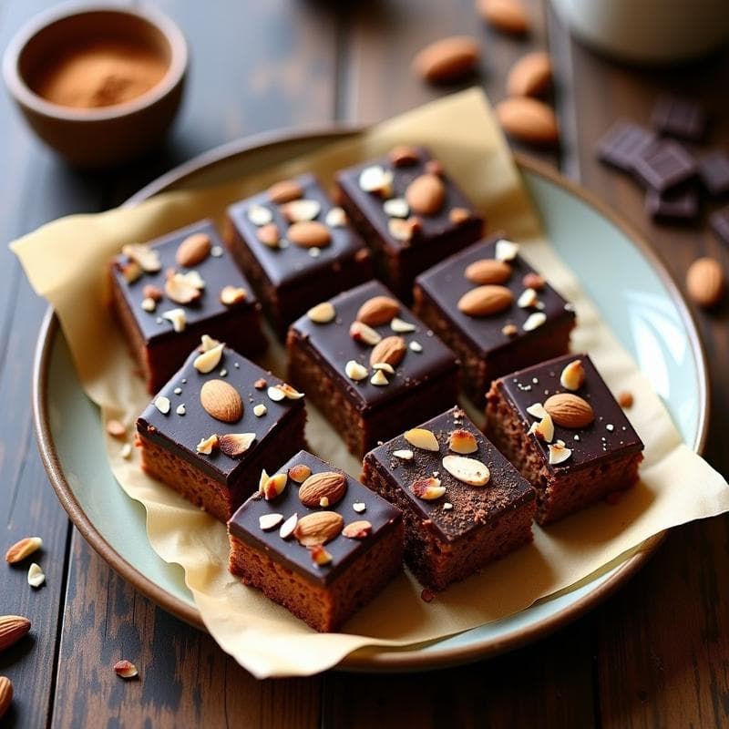 Barritas de Chocolate y Almendras con Proteína de Guisante: Snack Vegano Sin Horno