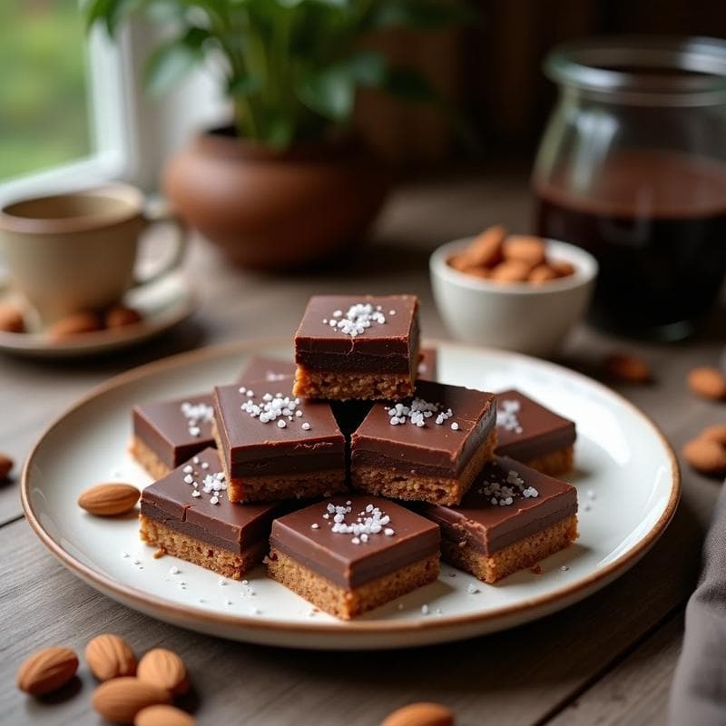 Barritas de Chocolate y Almendras con Sal Marina: Snack Keto en 5 Ingredientes