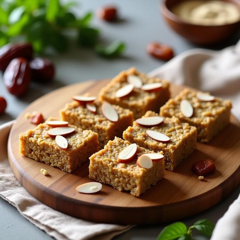 Barrritas de Dátiles y Almendras con Proteína de Guisante: Snack Vegano para Deportistas