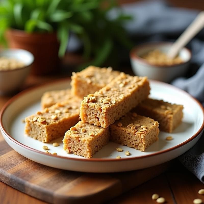 Barritas Energéticas de Avena y Semillas de Chía: Desayuno Vegano Sin Azúcar