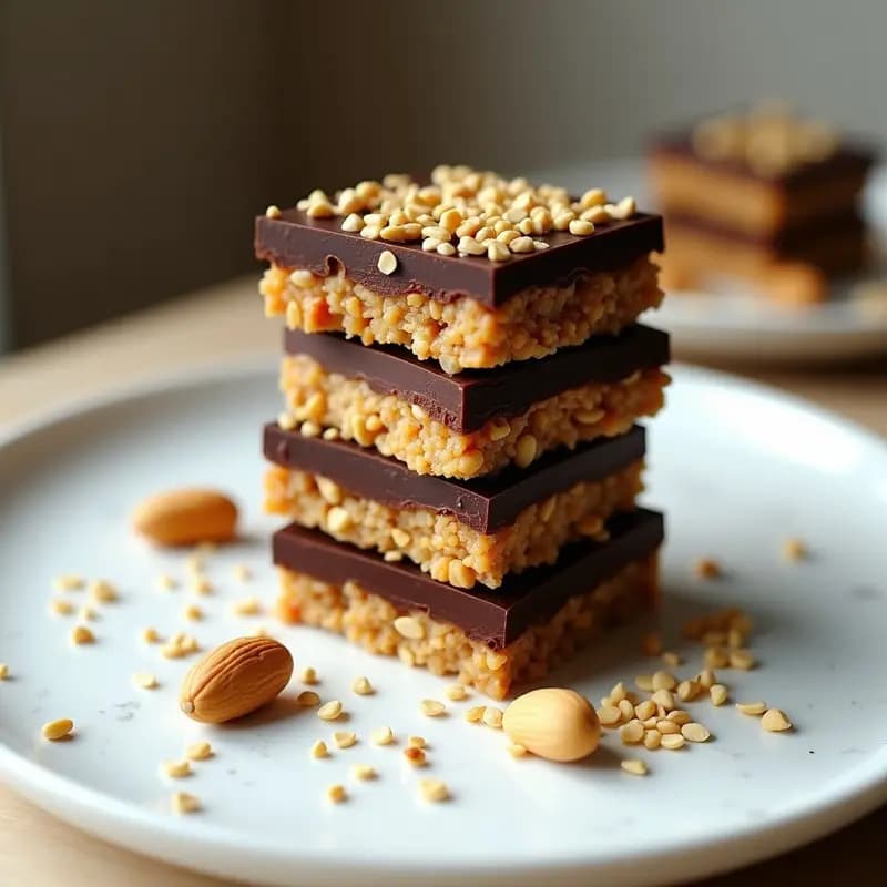 Barritas Energéticas de Cacahuete y Chocolate con Semillas de Cáñamo: Snack Pre-Entreno