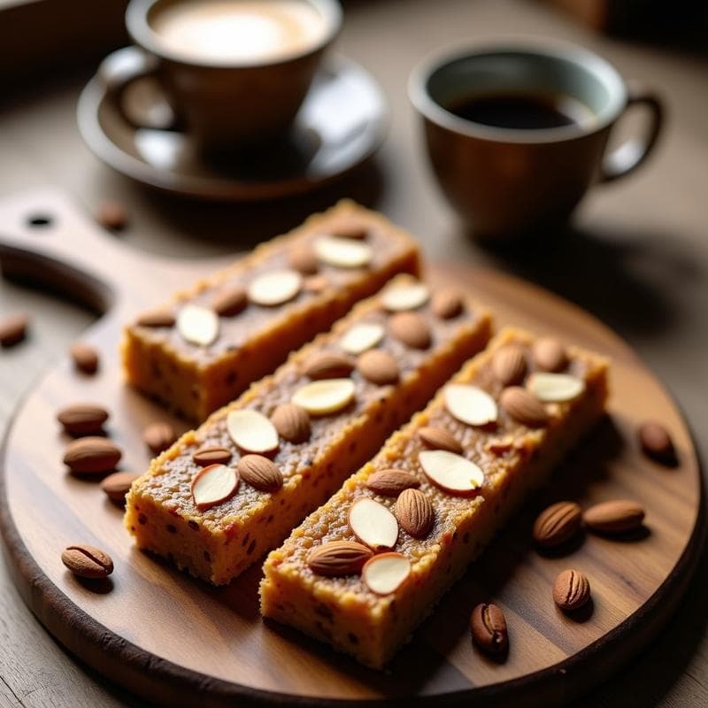 Barritas Energéticas de Café y Almendras: Desayuno Keto Alta en Proteína en 10 Minutos