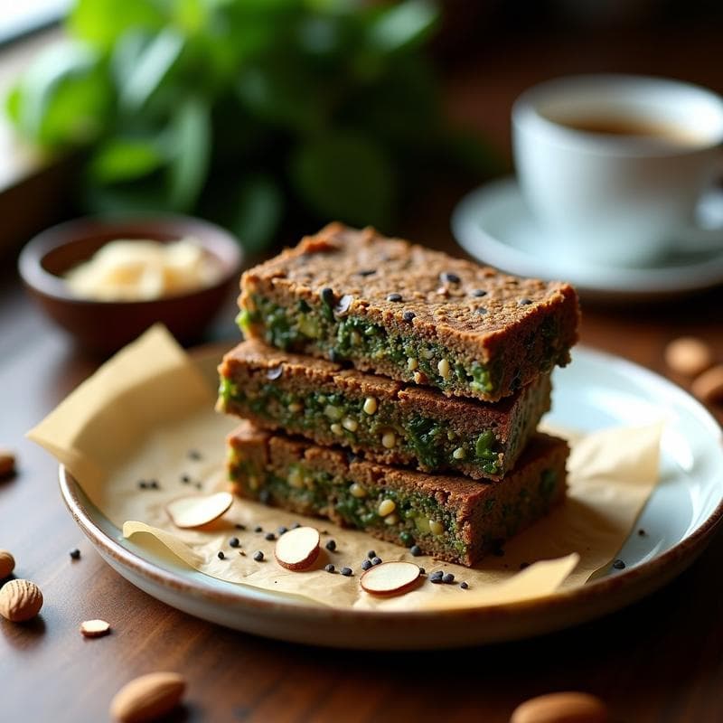 Barritas Energéticas de Dátil, Café y New Zealand Spinach: Snack Sin Horno y Alta en Proteína