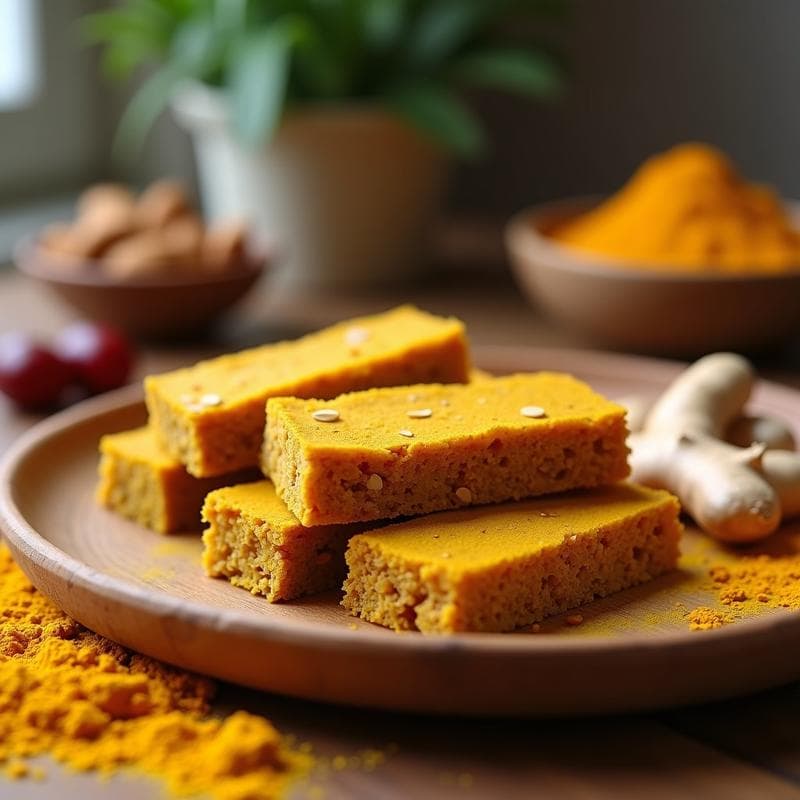 Barritas Energéticas de Dátiles, Almendras y Cúrcuma: Snack Sin Horno y Antiinflamatorio