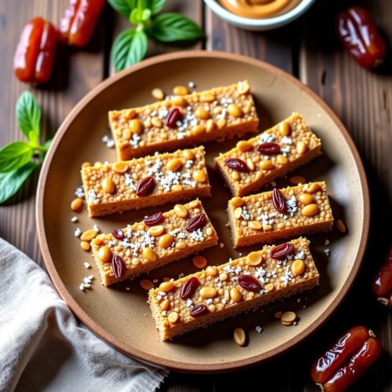 Barritas Energéticas de Dátiles y Cacahuete: Snack Sin Azúcar y Alta en Energía