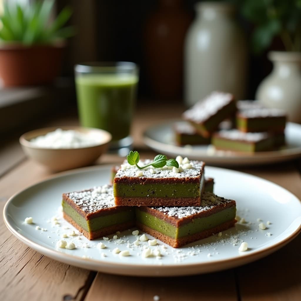 Barritas de Espirulina y Dátiles con Cobertura de Coco: Snack Energético Vegano