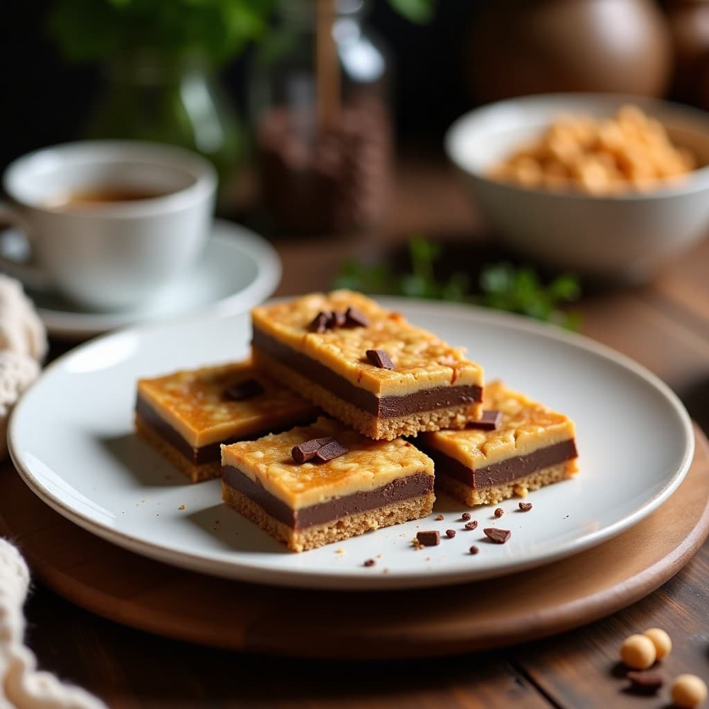 Barritas de Proteína de Garbanzo y Tahini con Chocolate 85%: Snack Vegano y Sin Azúcar