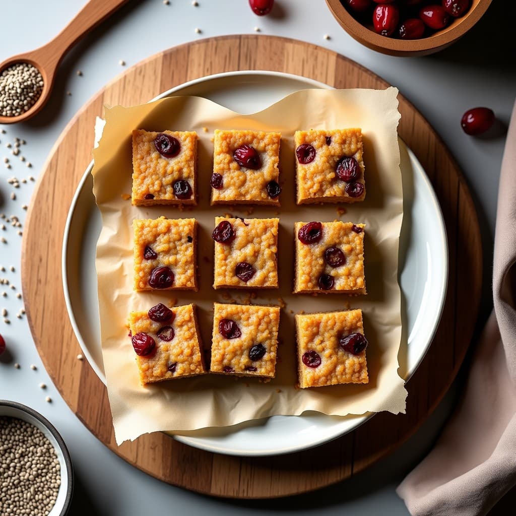 Barritas Energéticas de Harina de Soja y Pasas de Arándanos: Snack Keto Alto en Proteínas