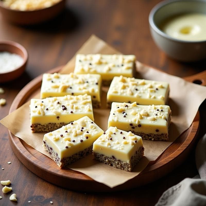 Barritas de Protein de Cáñamo y Chocolate Blanco: Snack Keto en 10 Minutos