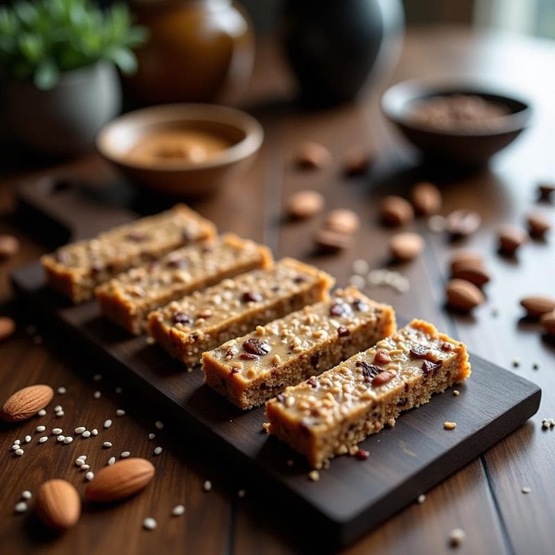Barritas de proteína de almendras y café: Snack Keto y Energético para el Gimnasio