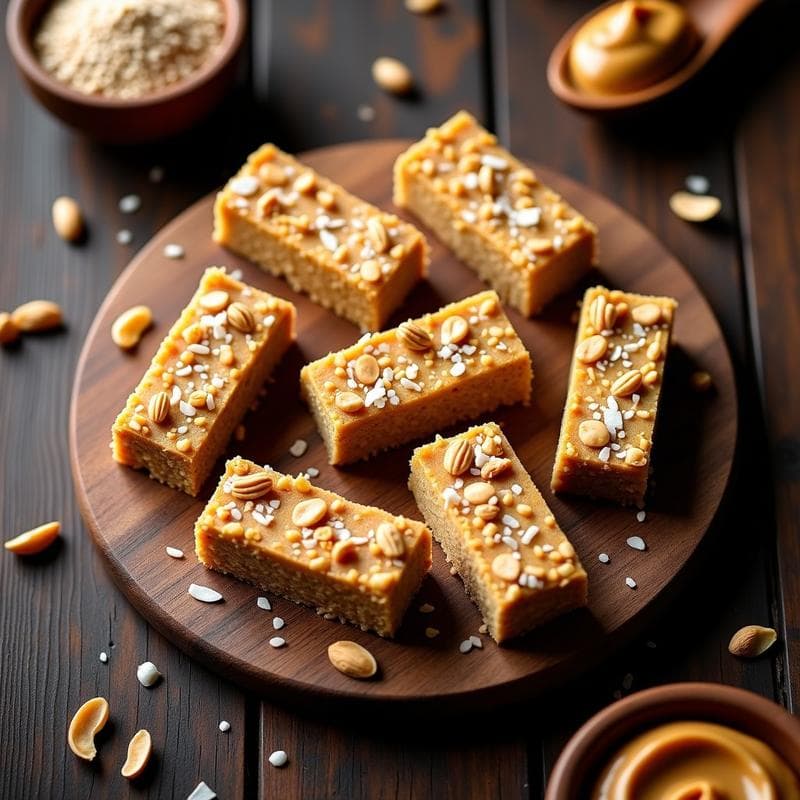 Barritas de Proteína de Cacahuete y Semillas de Cáñamo: Snack Sin Azúcar y Alto en Omega-3