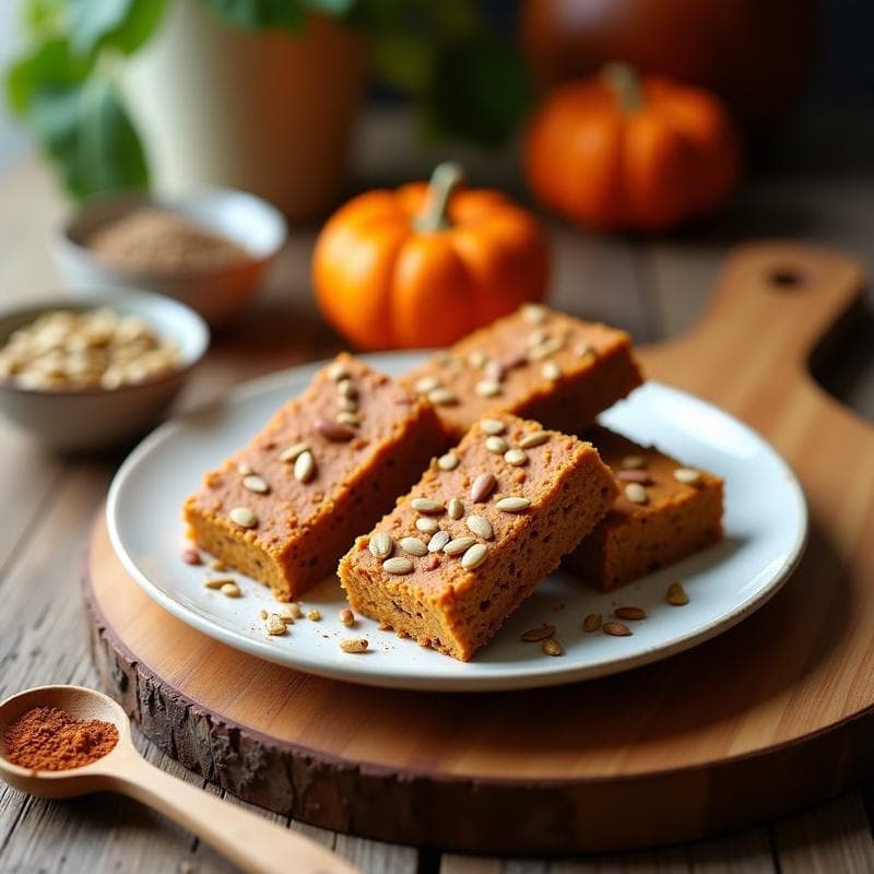 Barritas de Proteína de Canela y Pepitas: Desayuno Sin Azúcar y Sin Horno