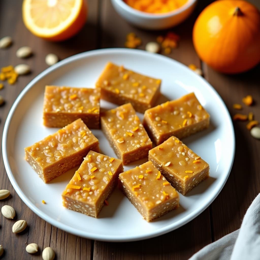 Barritas de Proteína de Cítricos y Semillas de Calabaza: Postre Keto Sin Horno
