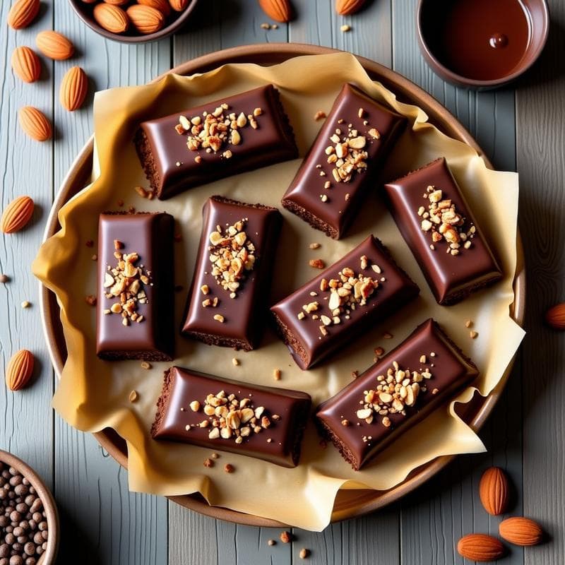 Barritas de Proteína de Grillo y Almendra con Cobertura de Chocolate 85%: Snack Keto Innovador