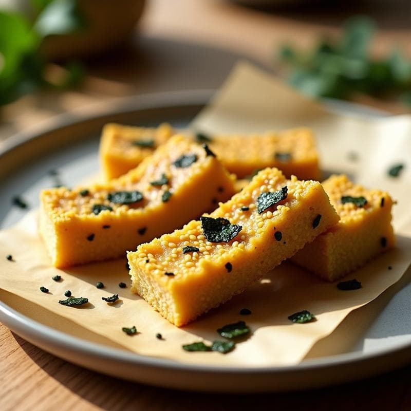 Barritas de Proteína de Guisante y Algas Nori: Snack Salado Keto para Deportistas