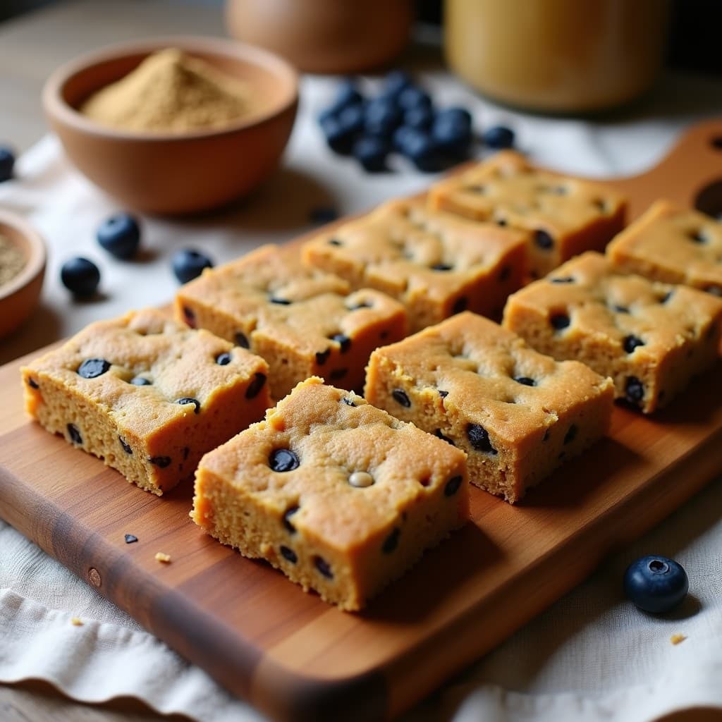Barritas de Proteína de Harina de Guisante y Arándanos: Snack Vegano para Deportistas