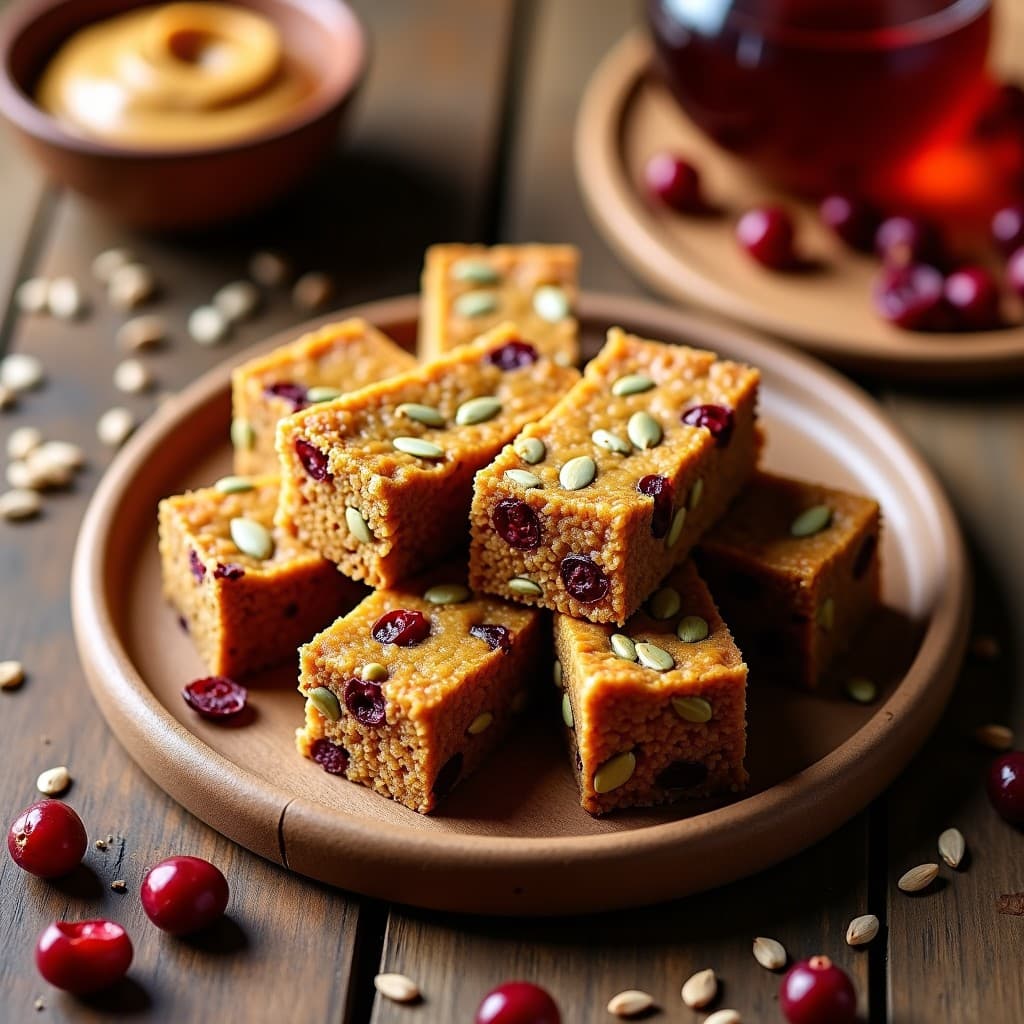 Barritas de Proteína de Pipas de Calabaza y Arándanos Deshidratados: Snack Fitness Sin Horno