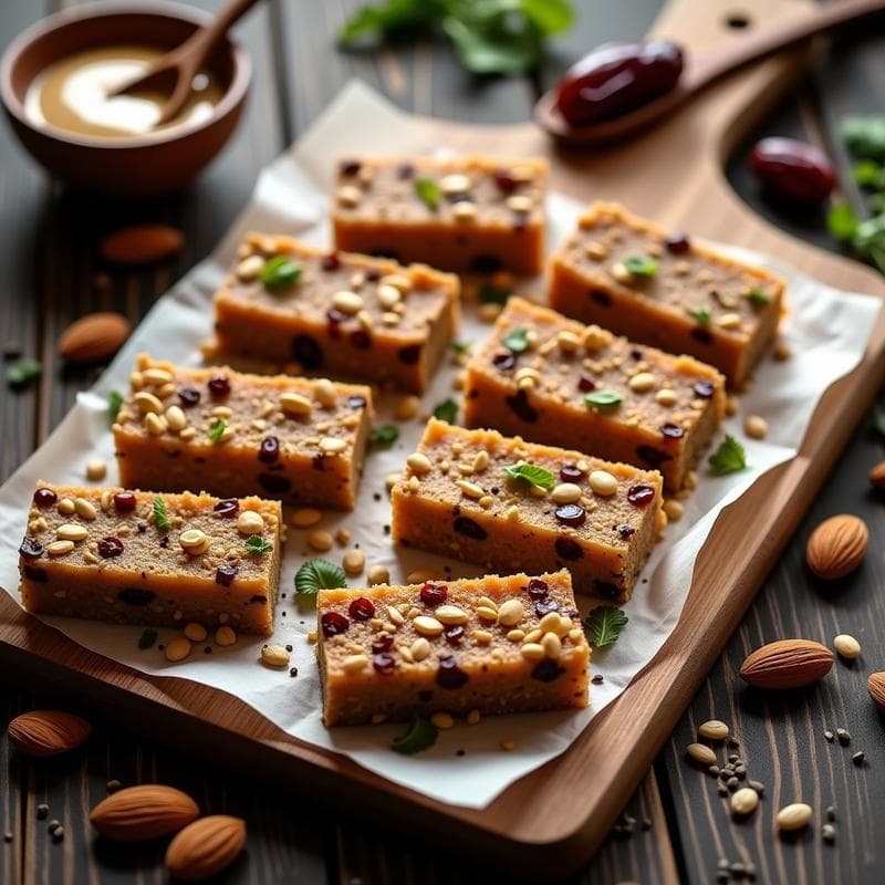 Barritas Energéticas de Semillas de Cardo y Dátiles: Snack Sin Azúcar y Alto en Fibra