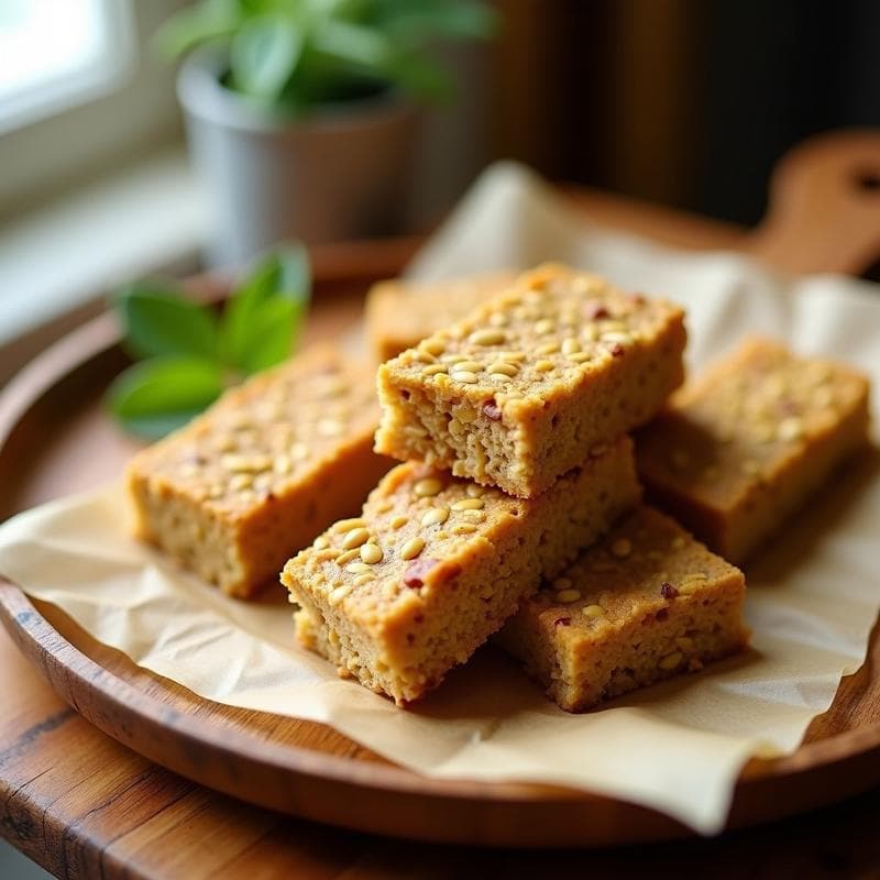 Barritas de Semillas de Girasol y Tahini con Miel de Agave: Desayuno Energético y Sin Horno