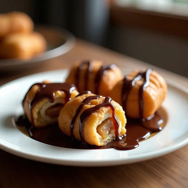 Barritas de Snickers Fritas con Salsa de Chocolate y Caramelo: Dulce que Cruje