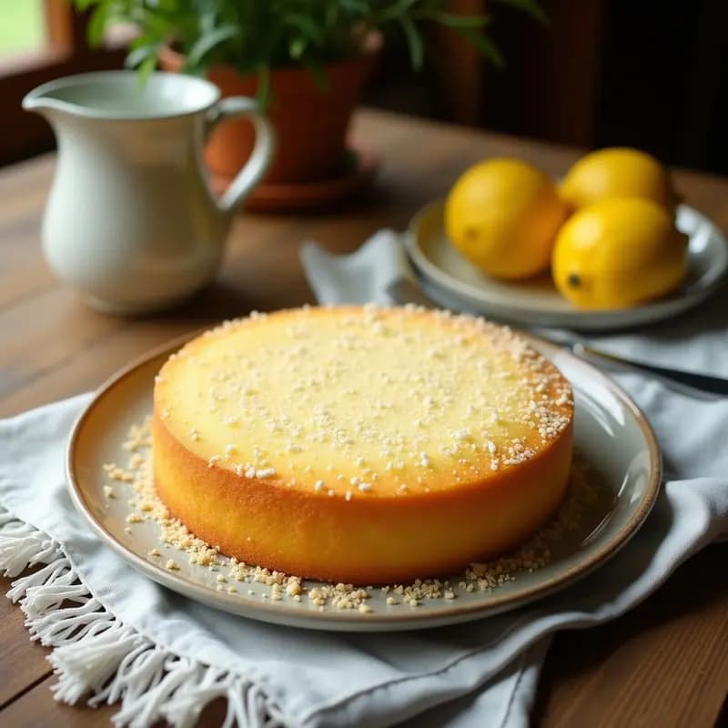 Basbousa de Coco y Limón: Pastel Semolínointo Árabe Sin Gluten